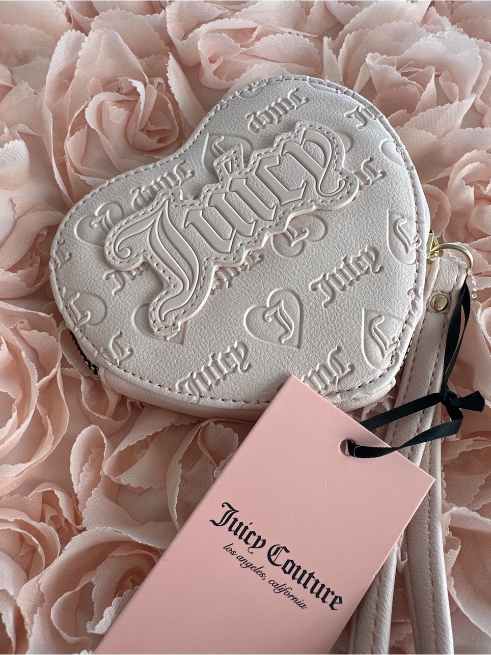 Juicy Couture Blush Pink Heart Wristlet